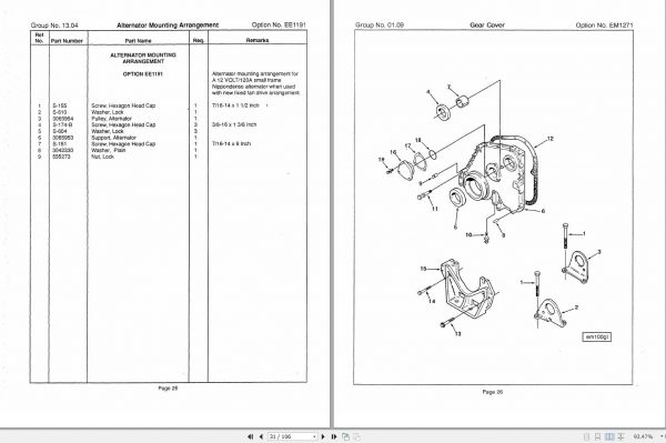 John Deere Cummins NTA855 Engine Parts Catalog PC2282 2