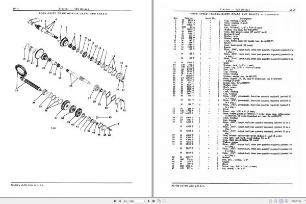 John Deere Diesel Tractor 435 Parts Catalog PC642 2