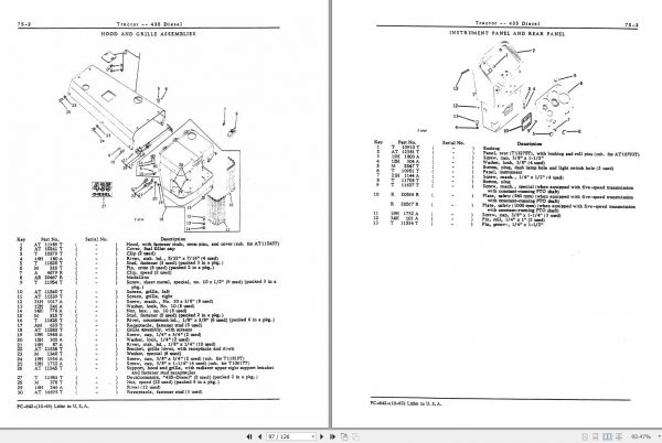 John Deere Diesel Tractor 435 Parts Catalog PC642 3