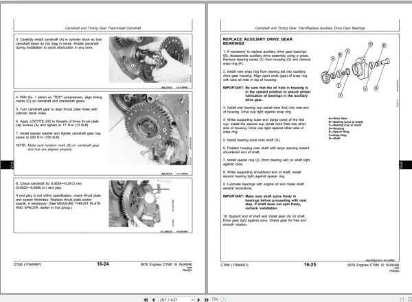 John Deere Engine 3076 499999 Technical Manual CTM6 2