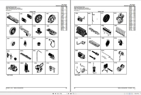 John Deere Excavator 200D LC Parts Catalog PC10015 2010 2