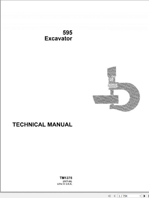 John Deere Excavators 595 Technical Manual TM1375 1