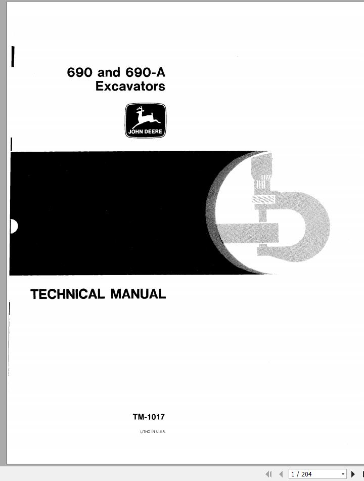 John Deere Excavators 690 690 A Technical Manual TM1017 1