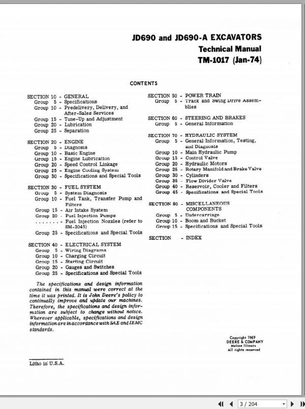 John Deere Excavators 690 690 A Technical Manual TM1017 2