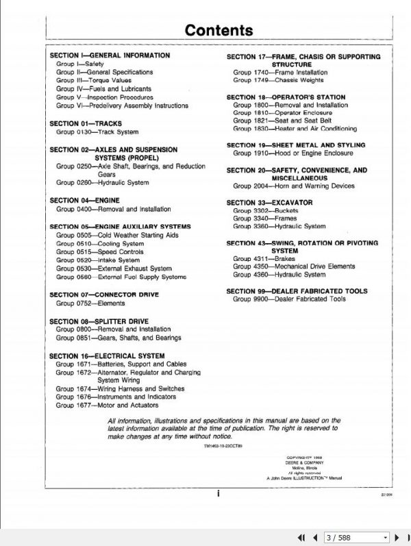 John Deere Excavators 992D LC Technical Manual TM1463 2