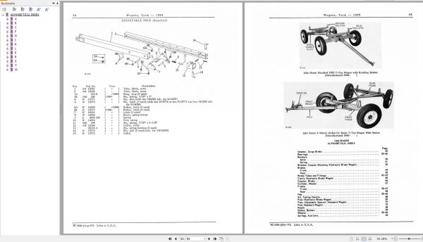 John Deere Farm Wagons 943 953 963 1040 1064 1065 1074 Parts Catalog PC846 3