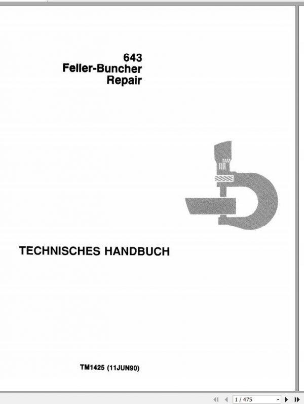 John Deere Feller Buncher 643 Repair Technical Manual TM1425 1