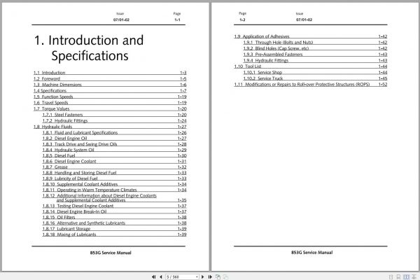 John Deere Feller Buncher 853G Technical Manual TM1989 2