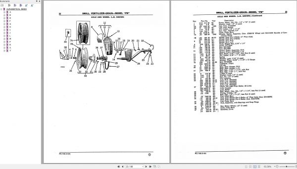 John Deere Fertilizer Grain Drill Model FB Parts Catalog PC149 2