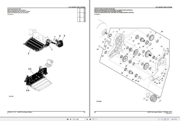 John Deere Flex Draper Platform 640FD Parts Catalog PC10310 2013 2