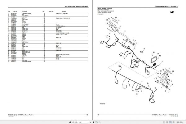 John Deere Flex Draper Platform 640FD Parts Catalog PC10310 2013 3