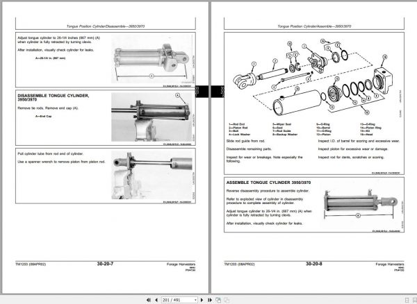 John Deere Forage Harversters 3940 3950 3960 3970 Technical Manual TM1203 3