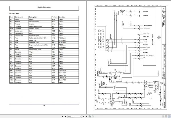 John Deere Forwarder 1010E F076018 D0 Electric Schematic 2003 2