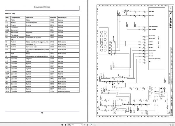John Deere Forwarder 1110E 1210E 1510E F076052 A0 Electric Diagram 2008 PT 2