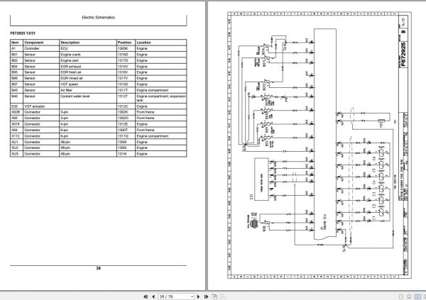 John Deere Forwarder 1110E 1210E 1510E F675957 A0 Electric Schematic 2003 2