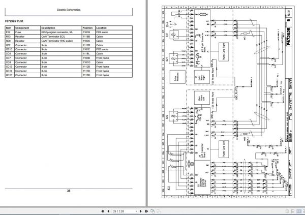 John Deere Forwarder 1110E 1210E 1510E FFC F684937 B0 Electric Schematic 2003 2
