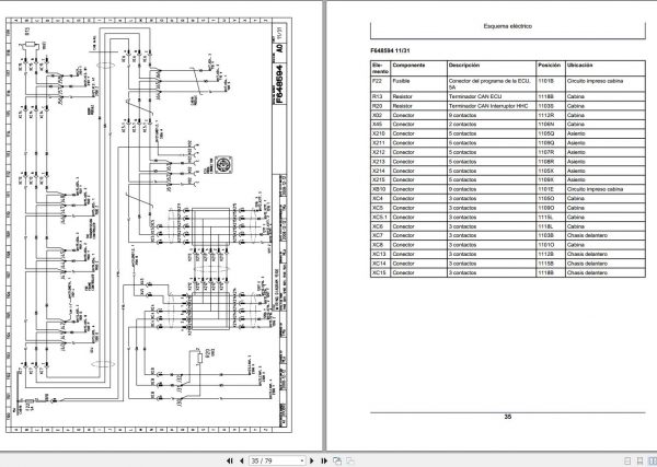 John Deere Forwarder 1110E F076037 A0 Electric Schematic 2008 ES 2