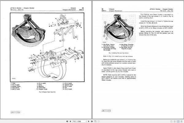 John Deere Grapple Skidder JD740 A Technical Manual TM1213 3