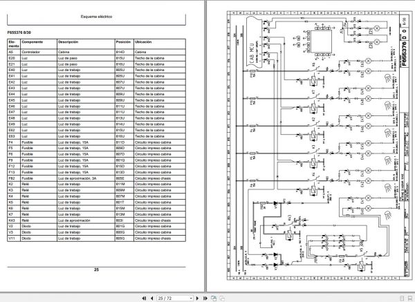 John Deere Harverster 1010E F076036 D0 Electric Schematic 2008 ES 2