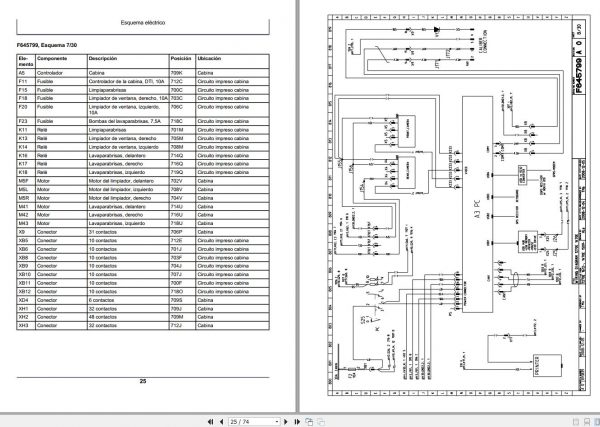 John Deere Harverster 1270E 1470E F075839 A0 Electric Schematic 2008 ES 2