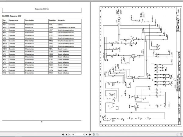 John Deere Harverster 1270E 1470E F075858 C0 Electric Schematic 2008 ES 2