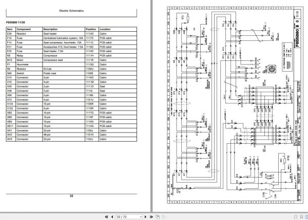 John Deere Harvester 1070E 1170E F075859 B0 Electric Schematic 2008 2