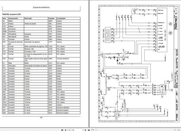 John Deere Harvester 1270E 1470E F075854 C0 Electric Diagram 2008 PT 2