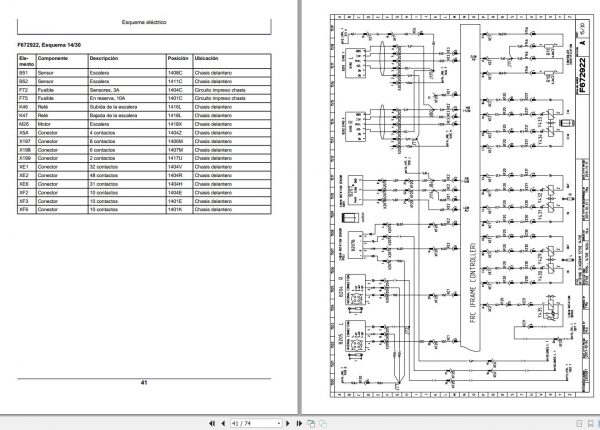 John Deere Harvester 1270E 1470E F675445 A0 Electric Schematic 2008 ES 2