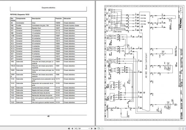 John Deere Harvester 1270E 1470E IT4 F678538 A0 Electric Schematic 2008 ES 2