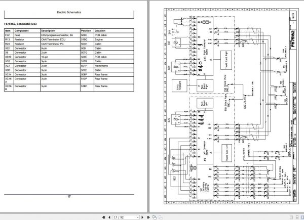 John Deere Harvester 1270E 1470E IT4 F678709 A0 Electric Schematic 2008 2
