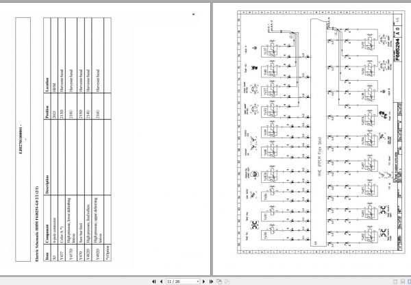 John Deere Harvester Head H270E F690681 Electric Schematic 2015 2