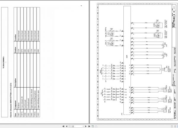 John Deere Harvester Head H412 F690638 Electric Schematic 2015 2
