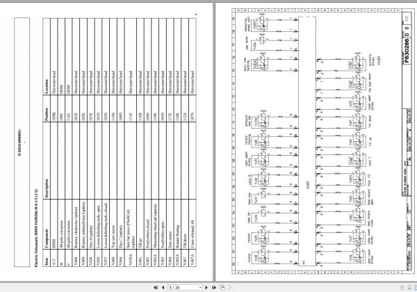 John Deere Harvester Head H414 F690597 Electric Schematic 2015 2