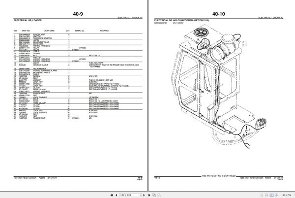 John Deere High Reach Loader 1850 Parts Catalog PC9615 2007 2