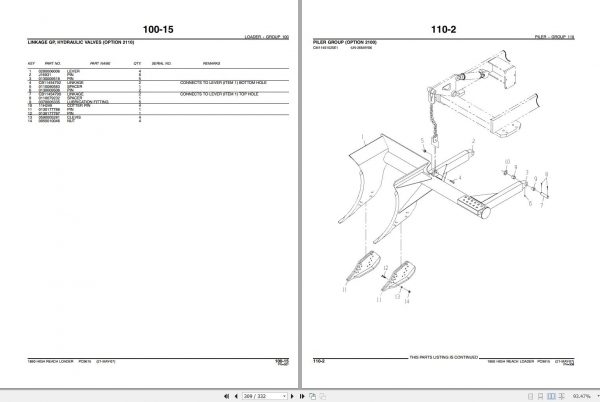 John Deere High Reach Loader 1850 Parts Catalog PC9615 2007 3
