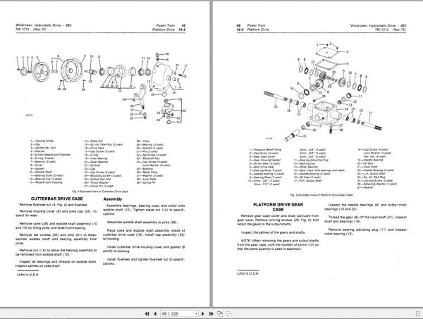 John Deere Hydrosatic Windrowers 880 Technical Manual TM1013 2