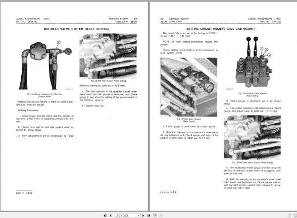 John Deere Knuckleboom Loaders 7630 Technical Manual TM1147 2