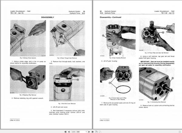 John Deere Knuckleboom Loaders 7640 Technical Manual TM1148 2