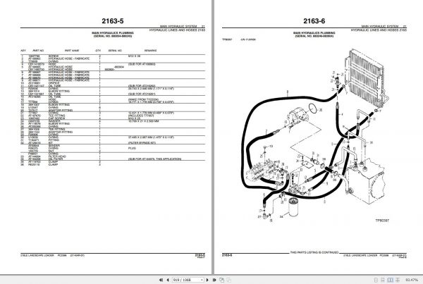 John Deere Lanscape Loader 210LE Parts Catalog PC2598 2007 3