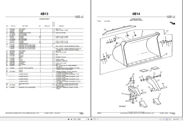 John Deere Loader Tool Carrier 544G 544G LL 624G Parts Catalog PC2364 2005 3