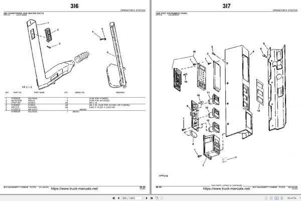 John Deere Maximizer Combine 9610 Parts Catalog PC2702 3