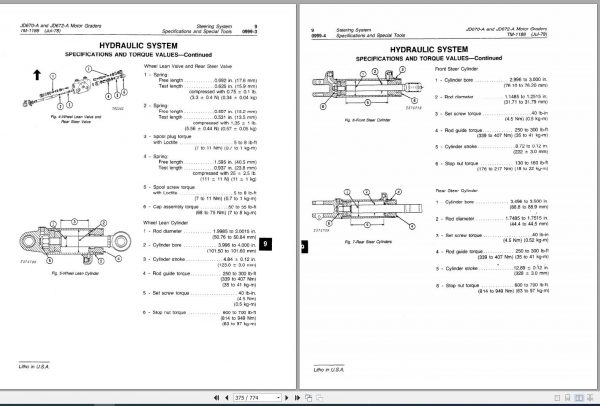 John Deere Motor Grader 670A 672A Repair Technical Manual TM1188 3