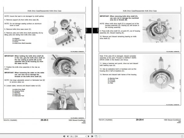 John Deere Mower Conditioner 1600 Technical Manual TM1474 2
