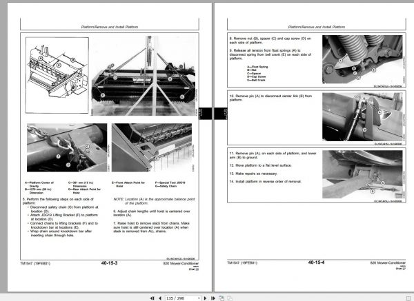 John Deere Mower Conditioner 820 Technical Manual TM1547 2