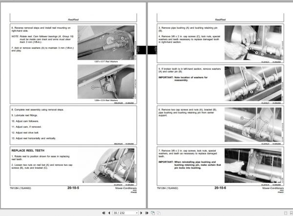 John Deere Mower Conditioners 1207 1209 1217 1219 Technical Manual TM1284 2