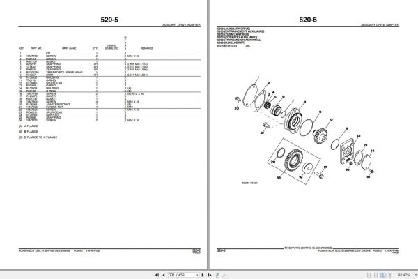John Deere Powertech 13.5L 6135HF485 OEM Engine Parts Catalog PC9442 2008 3