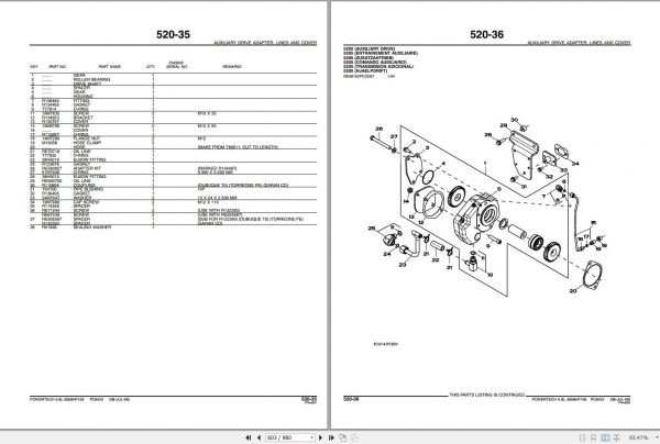 John Deere Powertech 6.8L 6068HF150 Parts Catalog PC8425 2009 2