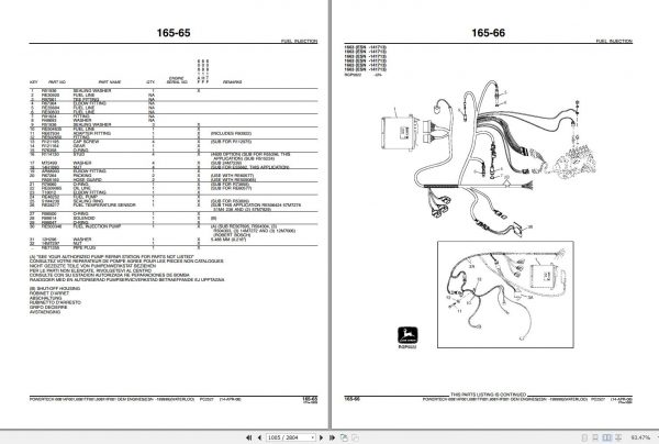 John Deere Powertech OEM Engines ESN 199999 6081AF001 HF001 TF001 Parts Catalog PC2527 2008 2