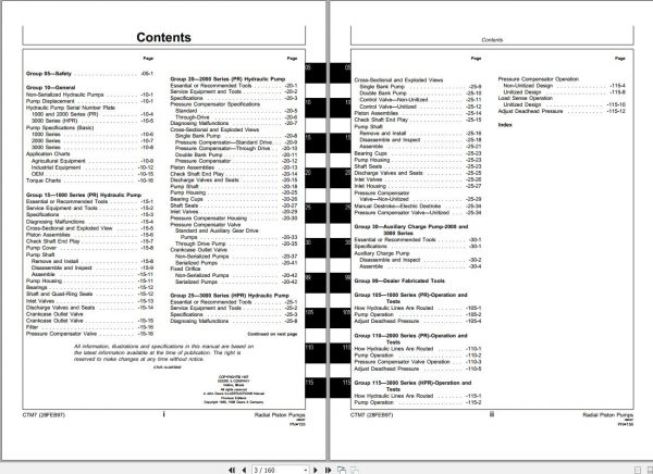 John Deere Radial Piston Pumps Operation Test Manual CTM7 1997 2