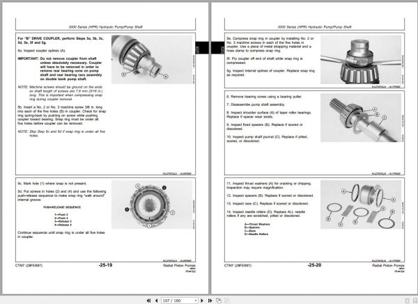 John Deere Radial Piston Pumps Operation Test Manual CTM7 1997 3